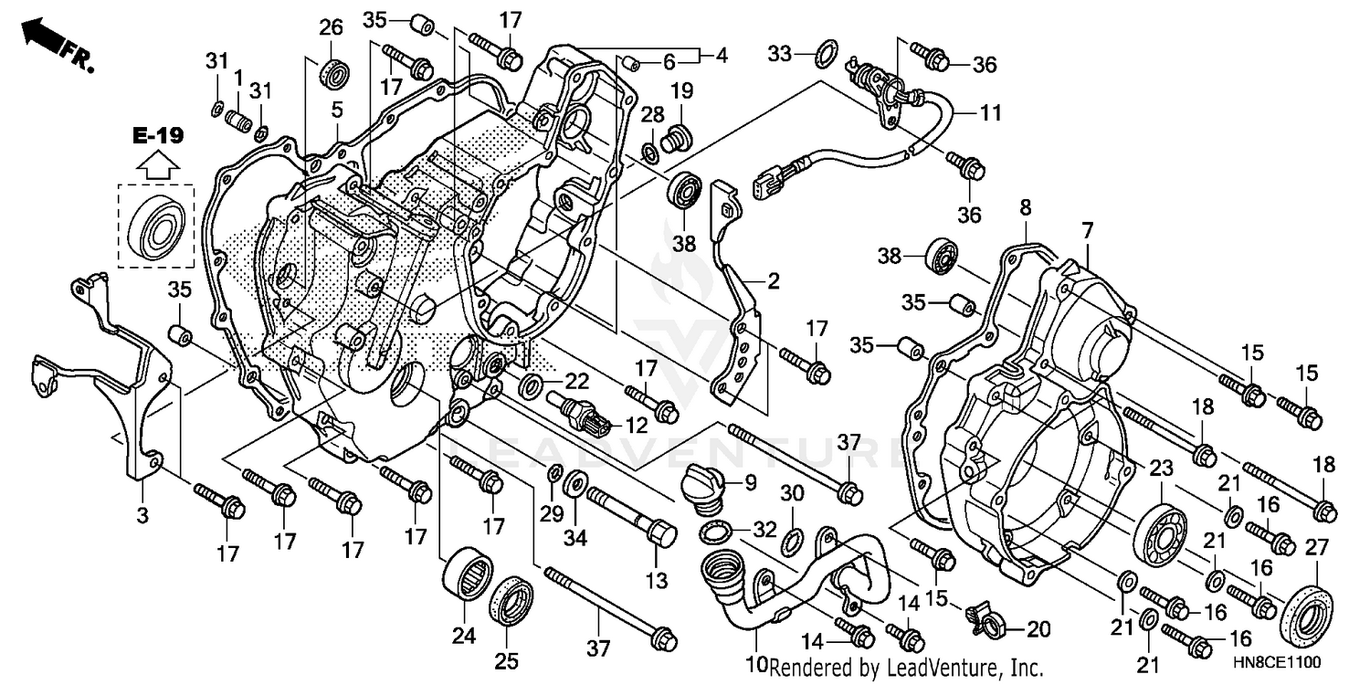 REAR CRANKCASE COVER