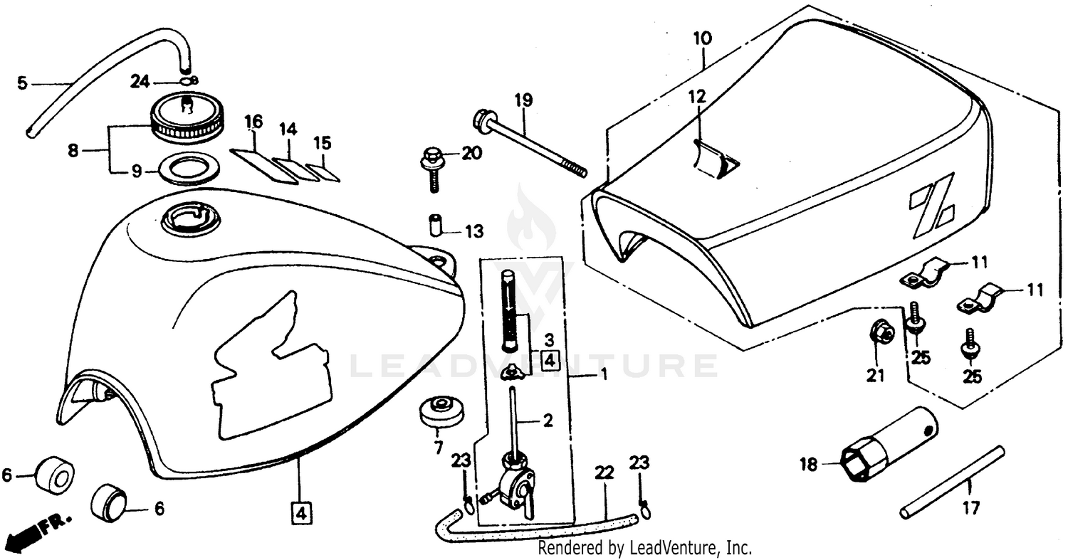 FUEL TANK + SEAT 86-87