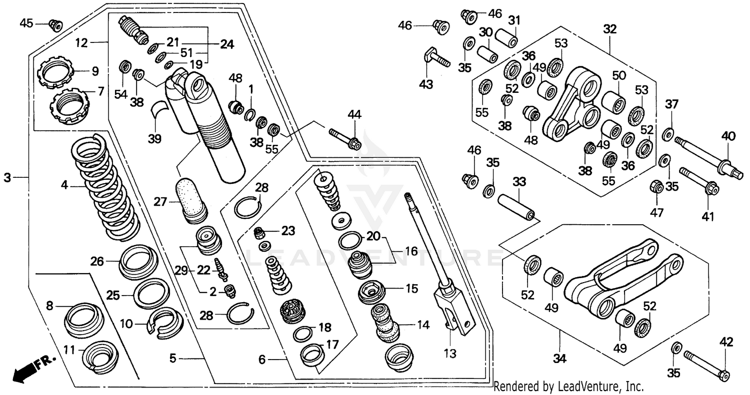 REAR SHOCK ABSORBER 95-96