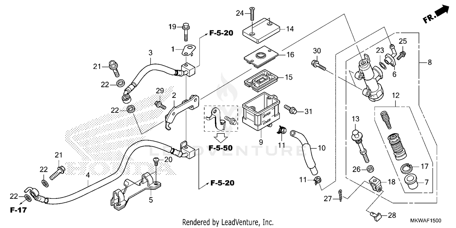 REAR BRAKE MASTER        CYLINDER