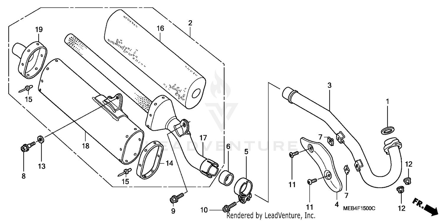 EXHAUST MUFFLER ('02)
