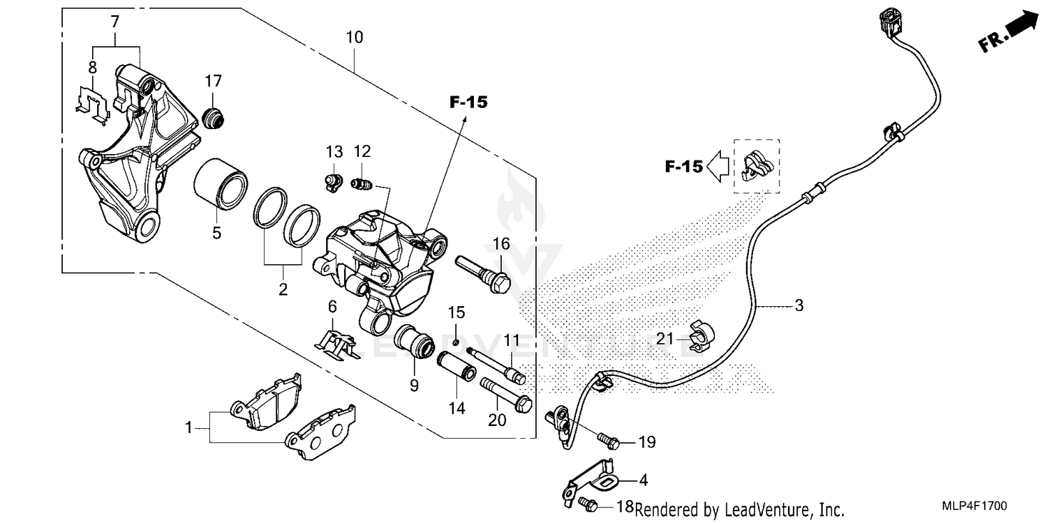 REAR BRAKE CALIPER