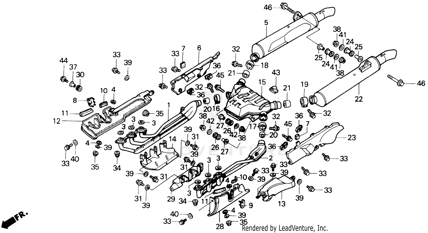 EXHAUST MUFFLER EXCEPT SE