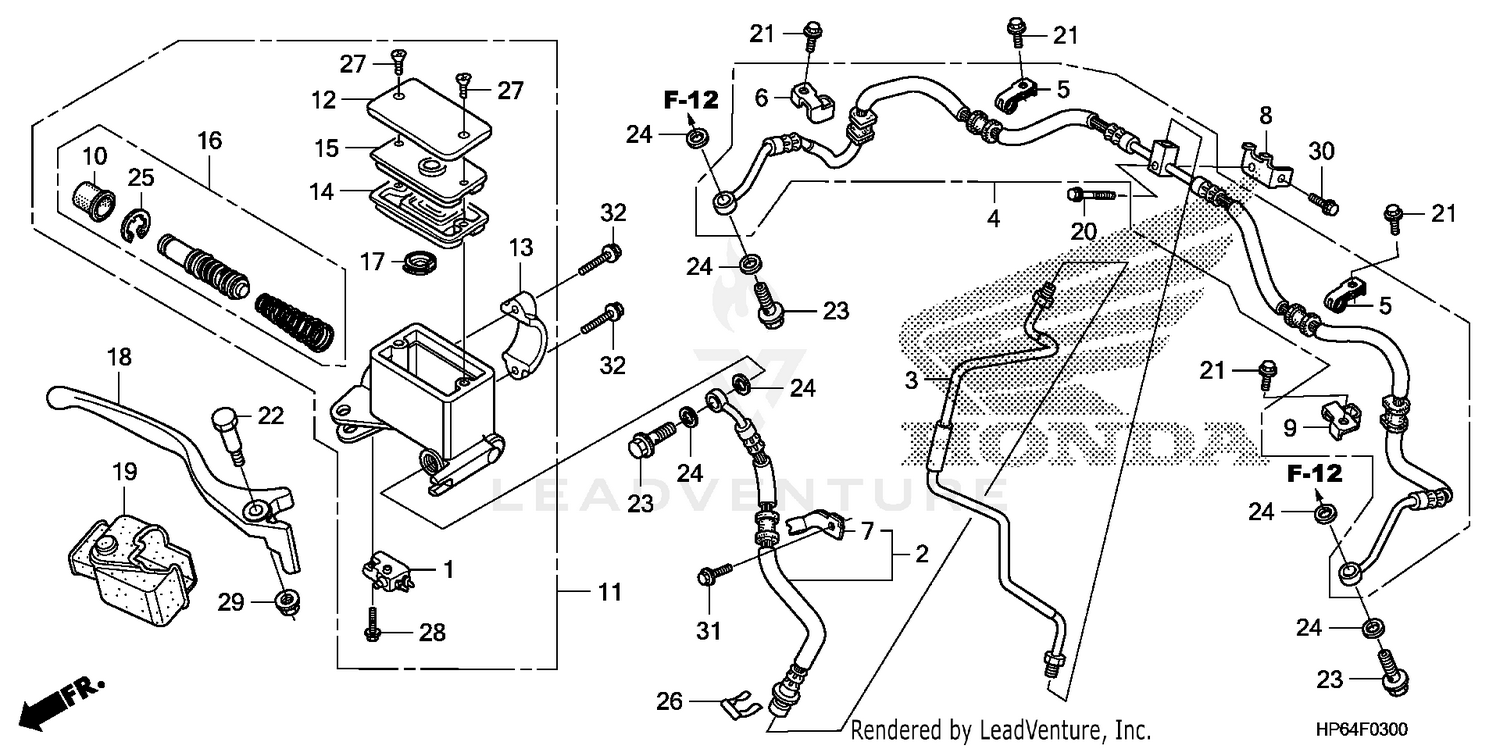 FRONT BRAKE MASTER       CYLINDER