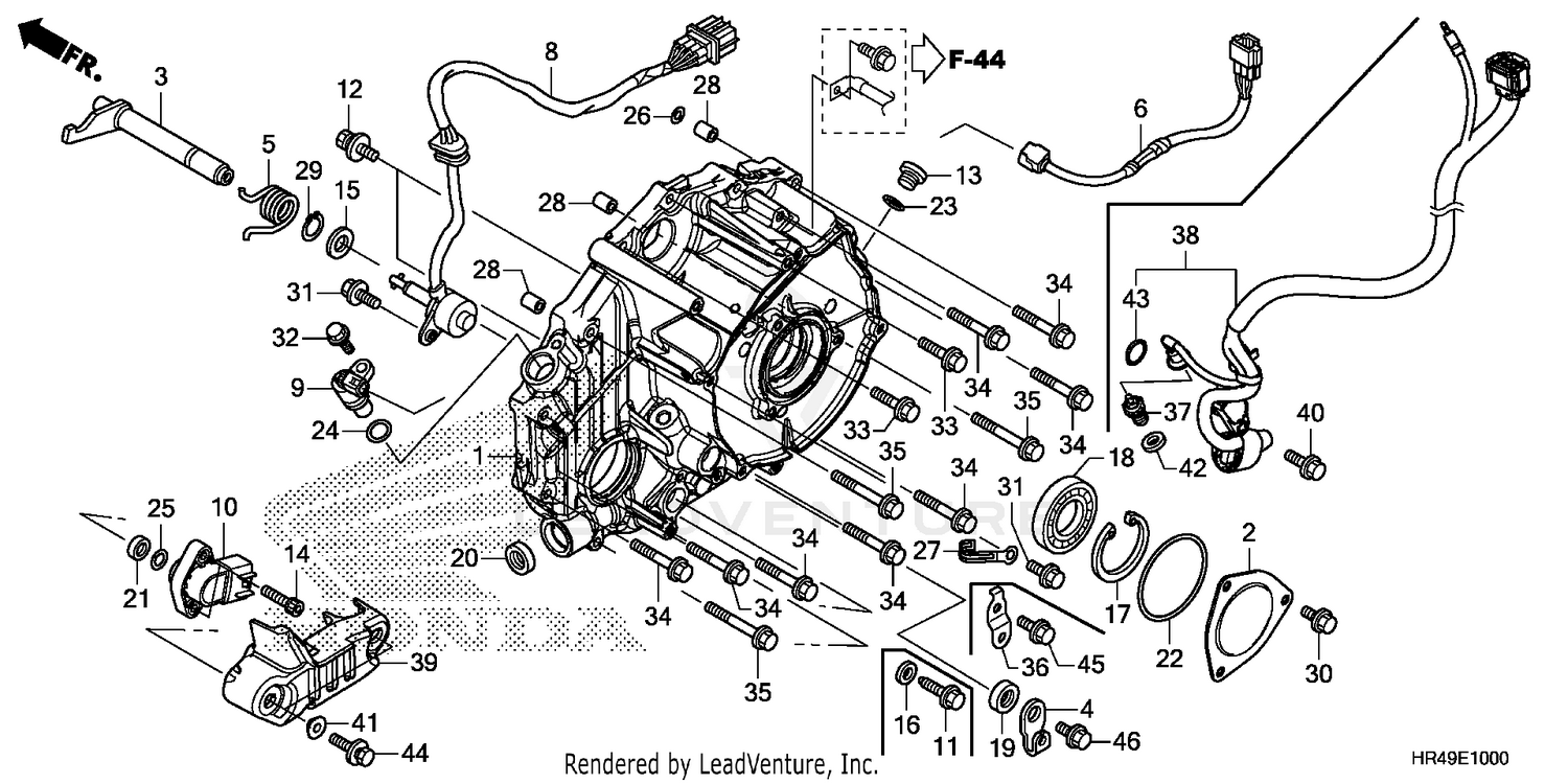 REAR CRANKCASE COVER