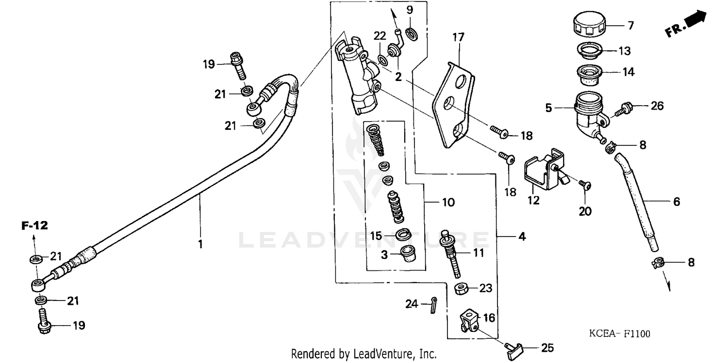 REAR BRAKE MASTER CYLINDER