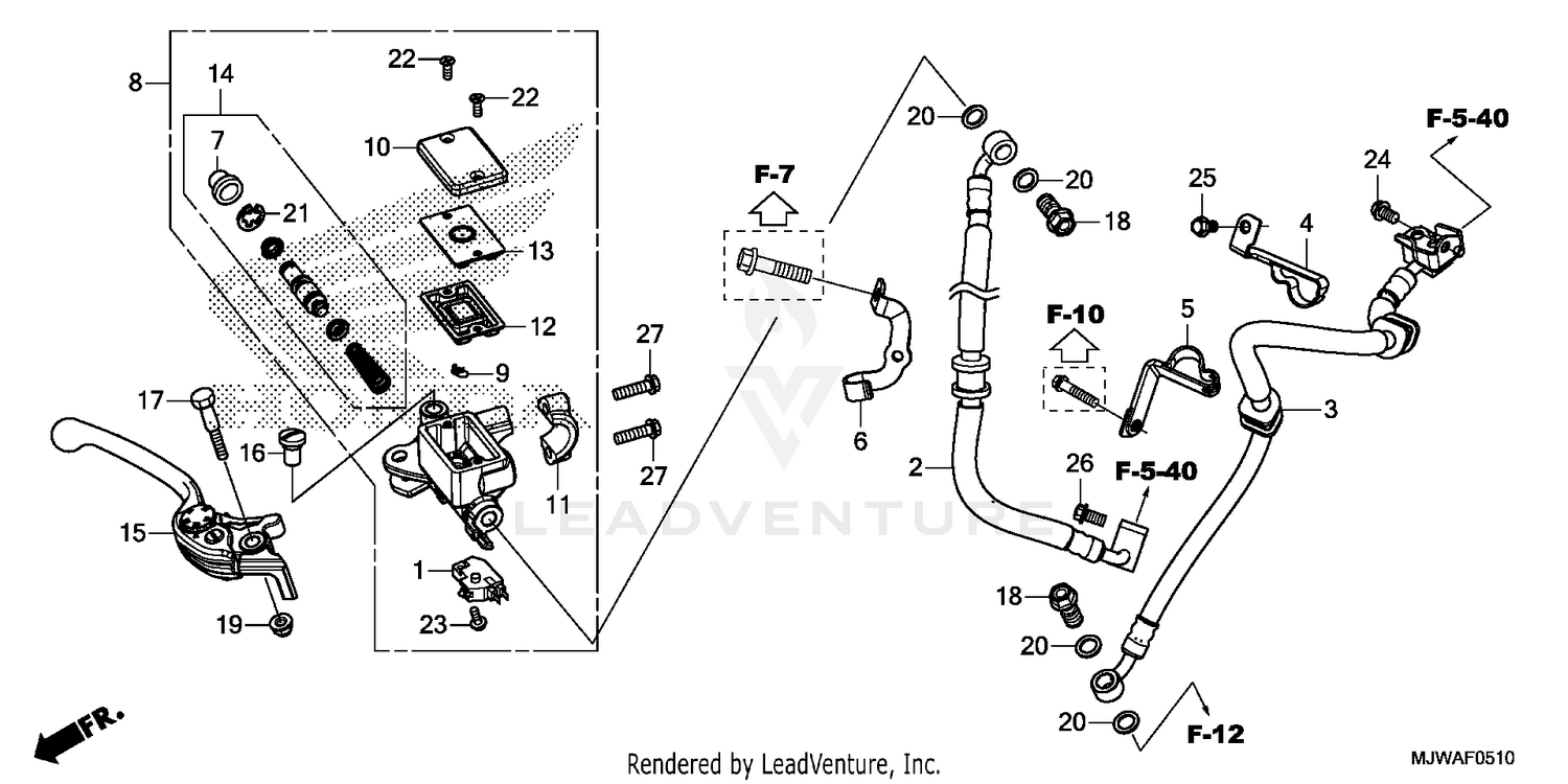 FRONT BRAKE MASTER       CYLINDER (2)