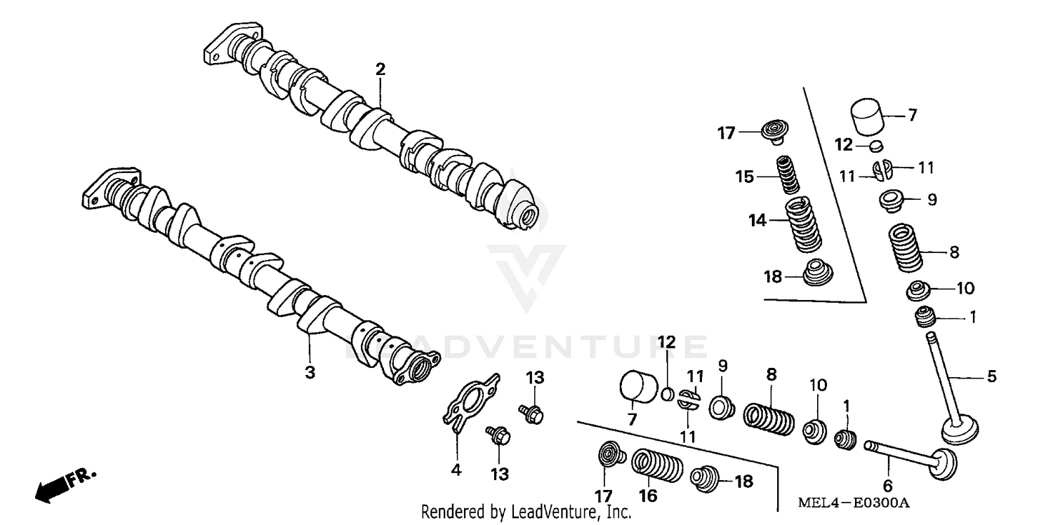 CAMSHAFT + VALVE