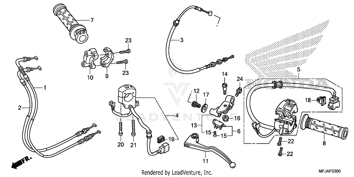 HANDLE LEVER@SWITCH@CABLE