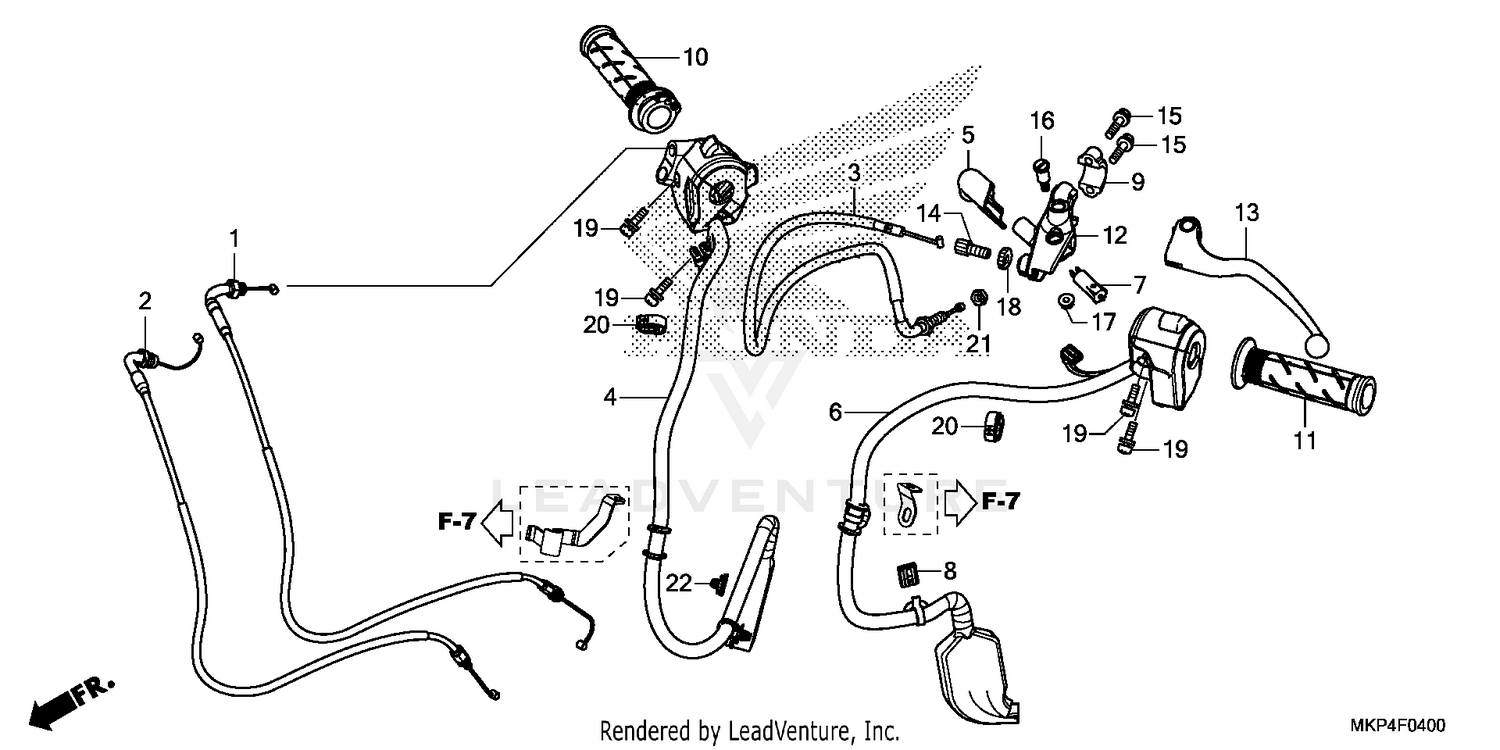 HANDLE LEVER@SWITCH@CABLE