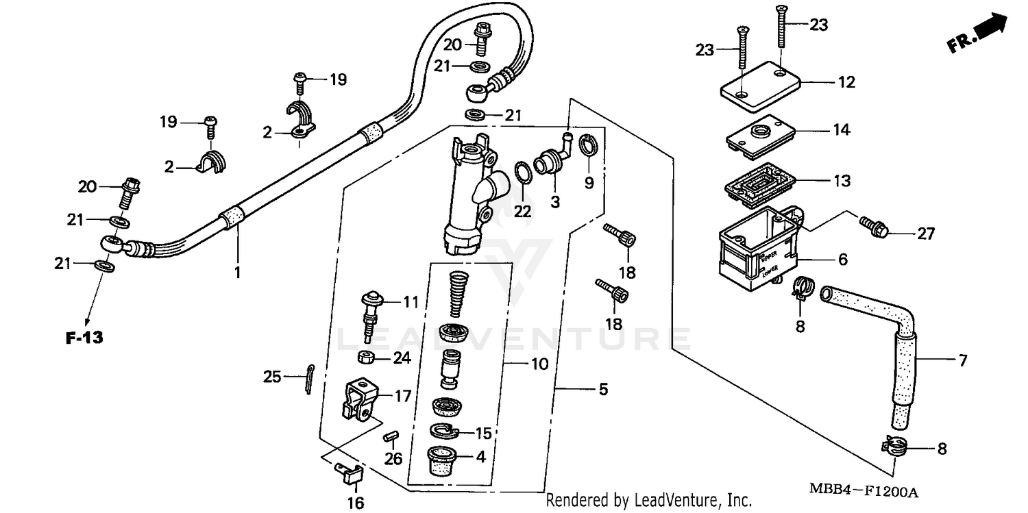 REAR BRAKE MASTER        @CYLINDER