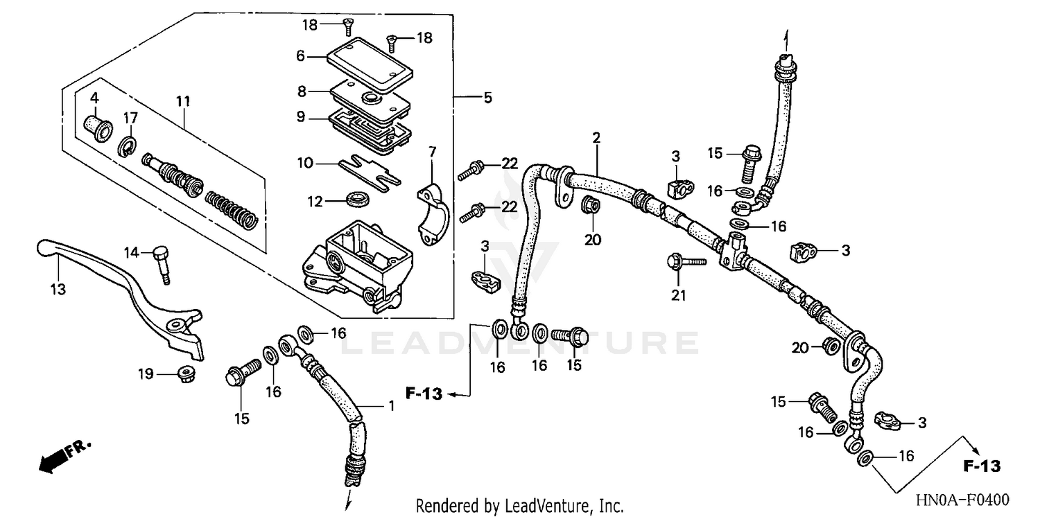 FRONT BRAKE MASTER       CYLINDER