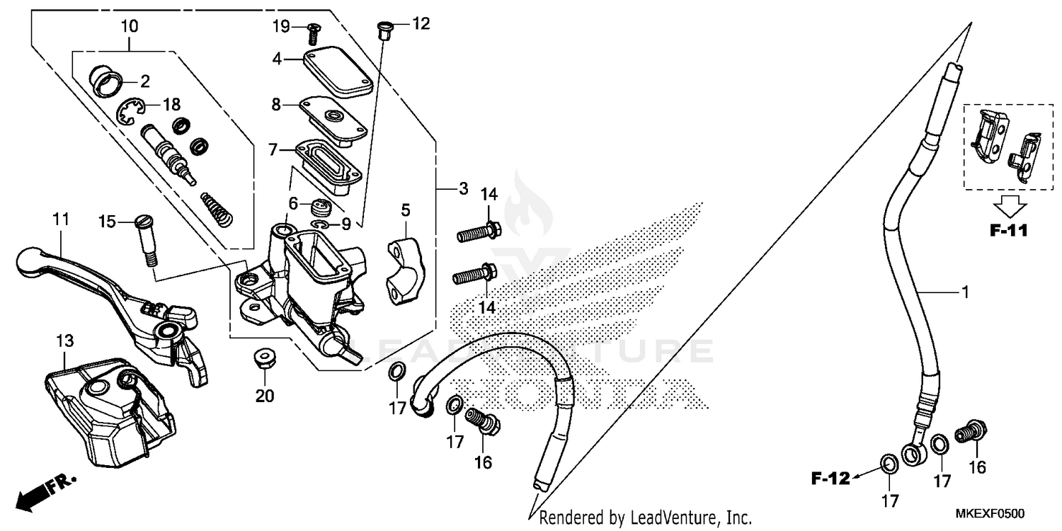 FRONT BRAKE MASTER       CYLINDER