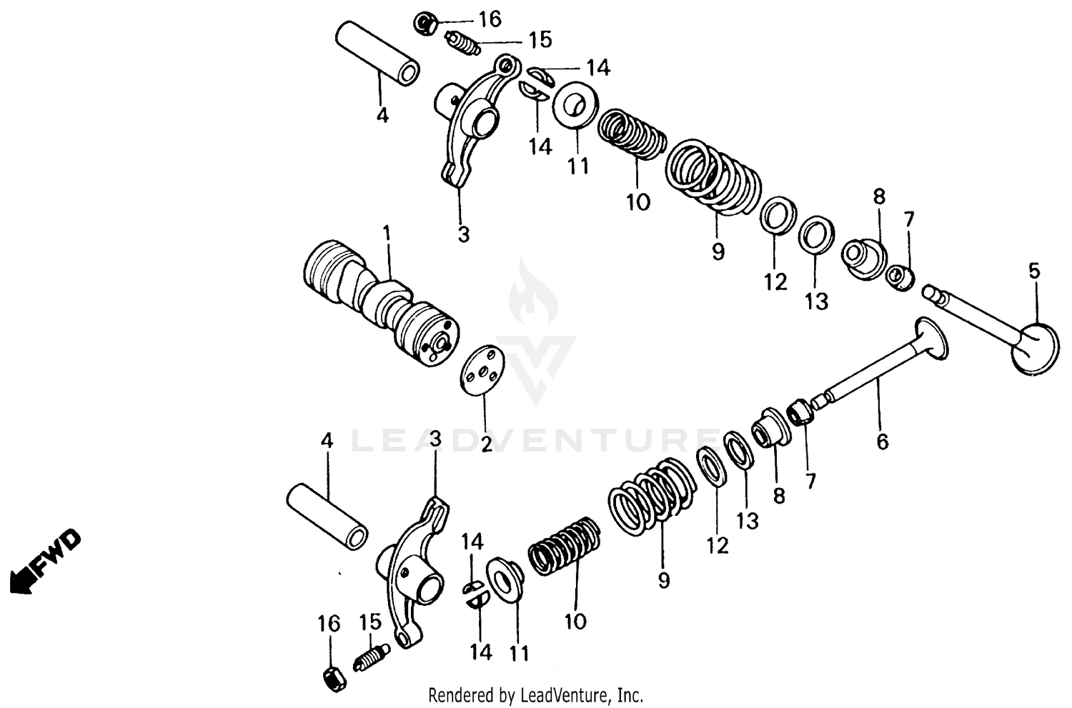 CAMSHAFT + VALVE