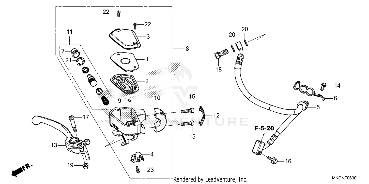 FRONT BRAKE MASTER       CYLINDER