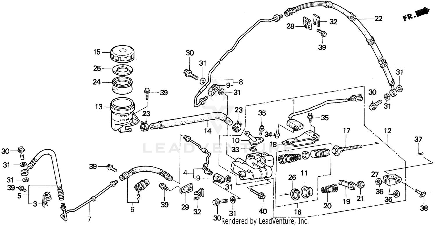 REAR BRAKE MASTER CYLINDER