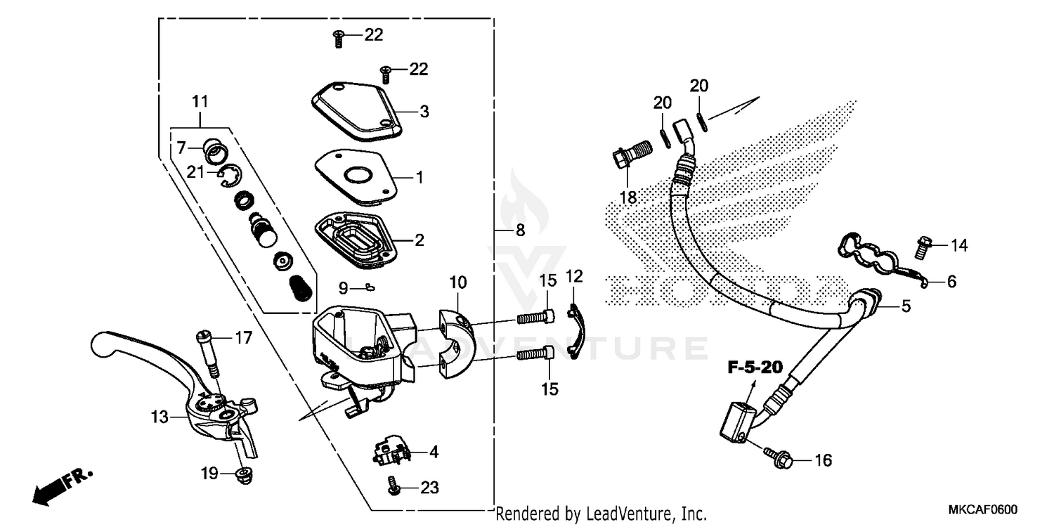 FRONT BRAKE MASTER       CYLINDER