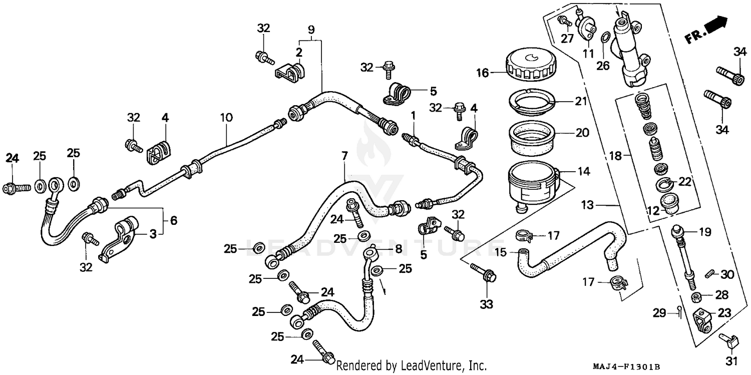 RR. BRAKE MASTER CYL.