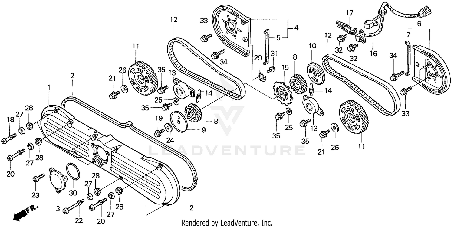 FRONT COVER + TIMING BELT