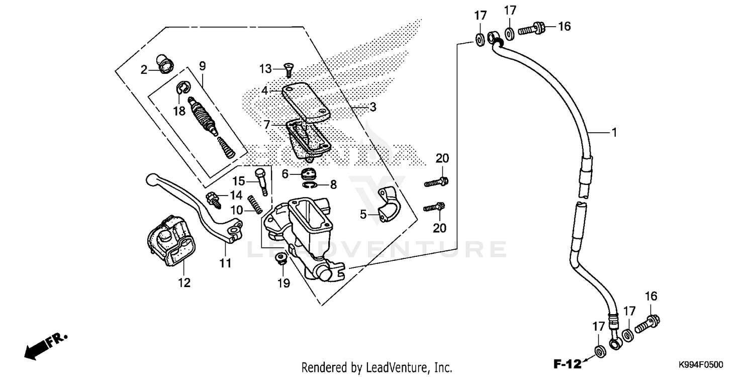 FRONT BRAKE MASTER       CYLINDER