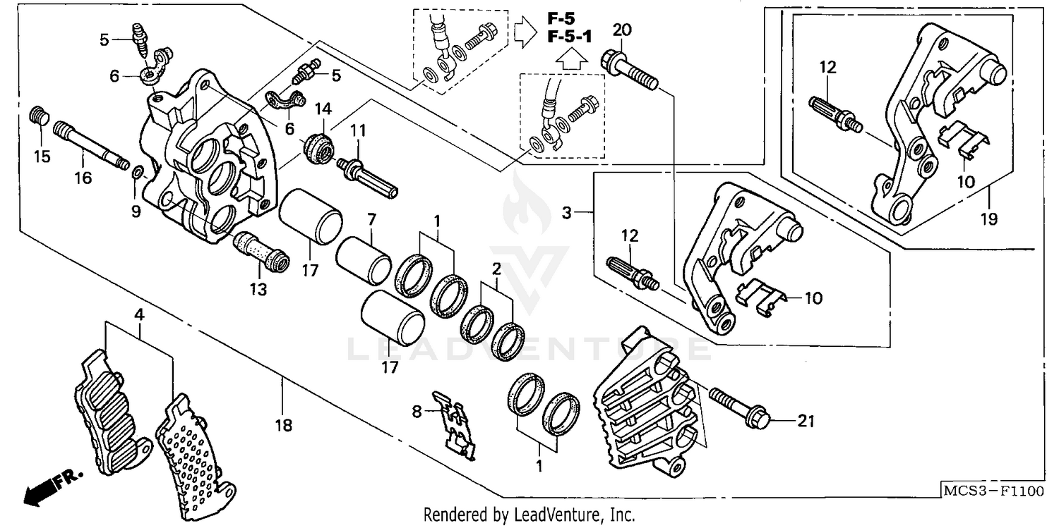 RIGHT FRONT BRAKE CALIPER