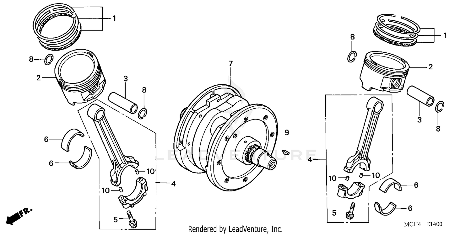 CRANKSHAFT + PISTON