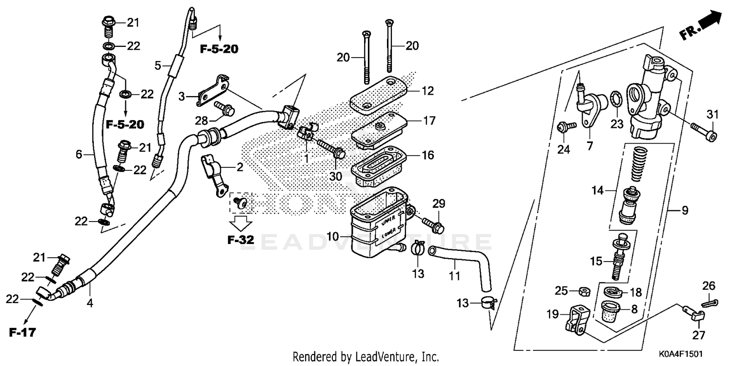 REAR BRAKE MASTER        CYLINDER (2)