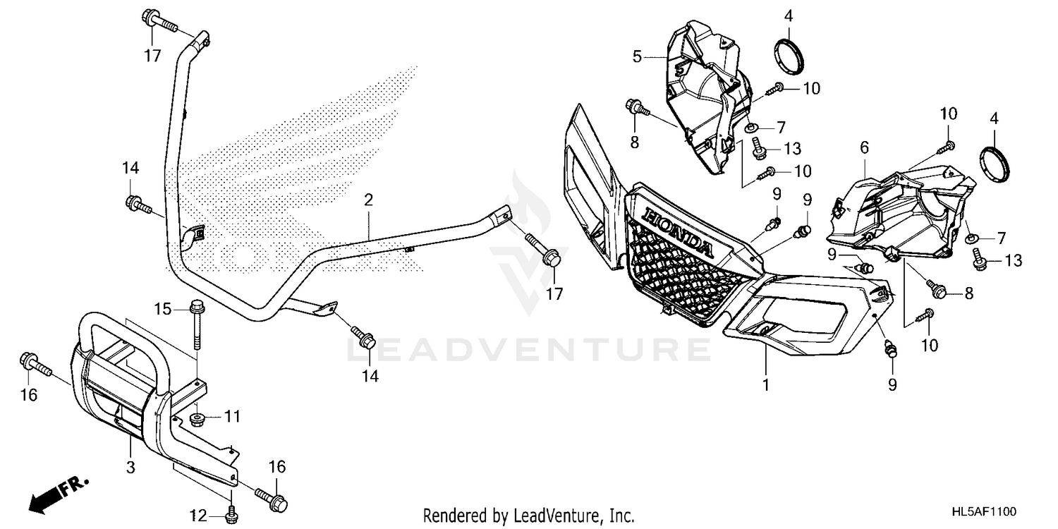 FRONT GRILLE@FRONT BUMPER