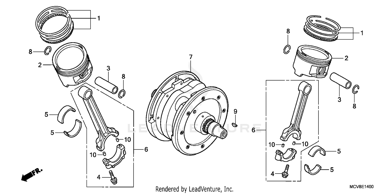 CRANKSHAFT + PISTON