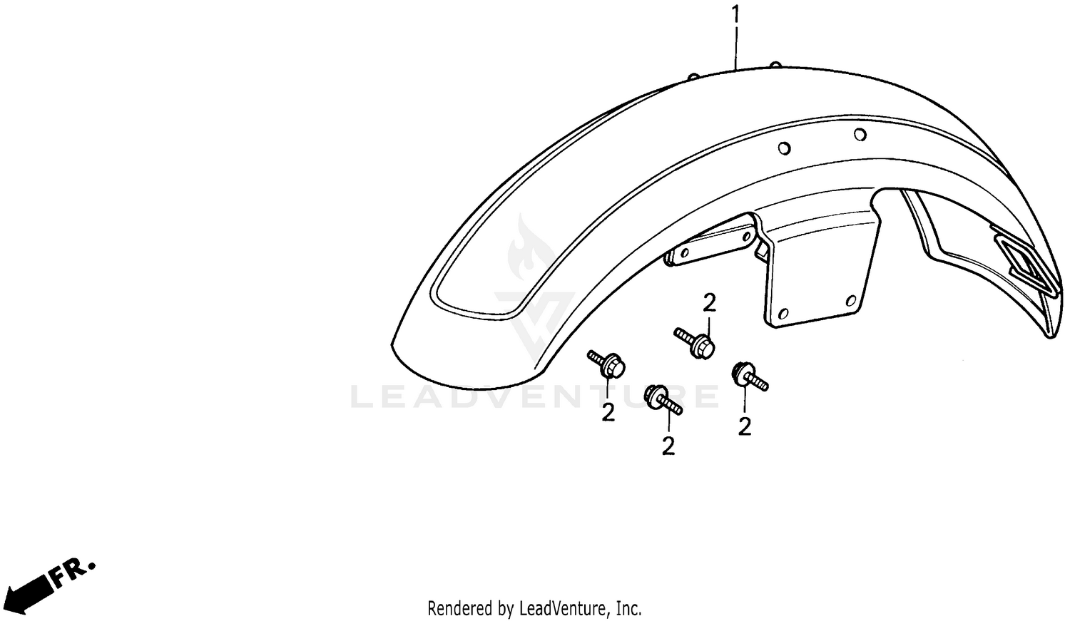 VT1100C FRONT FENDER