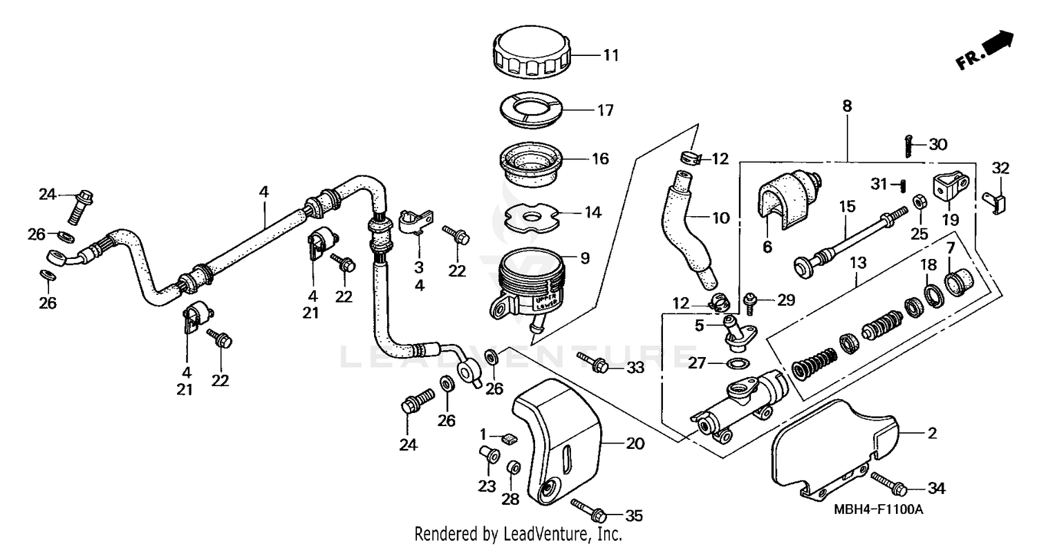 REAR BRAKE MASTER CYLINDER