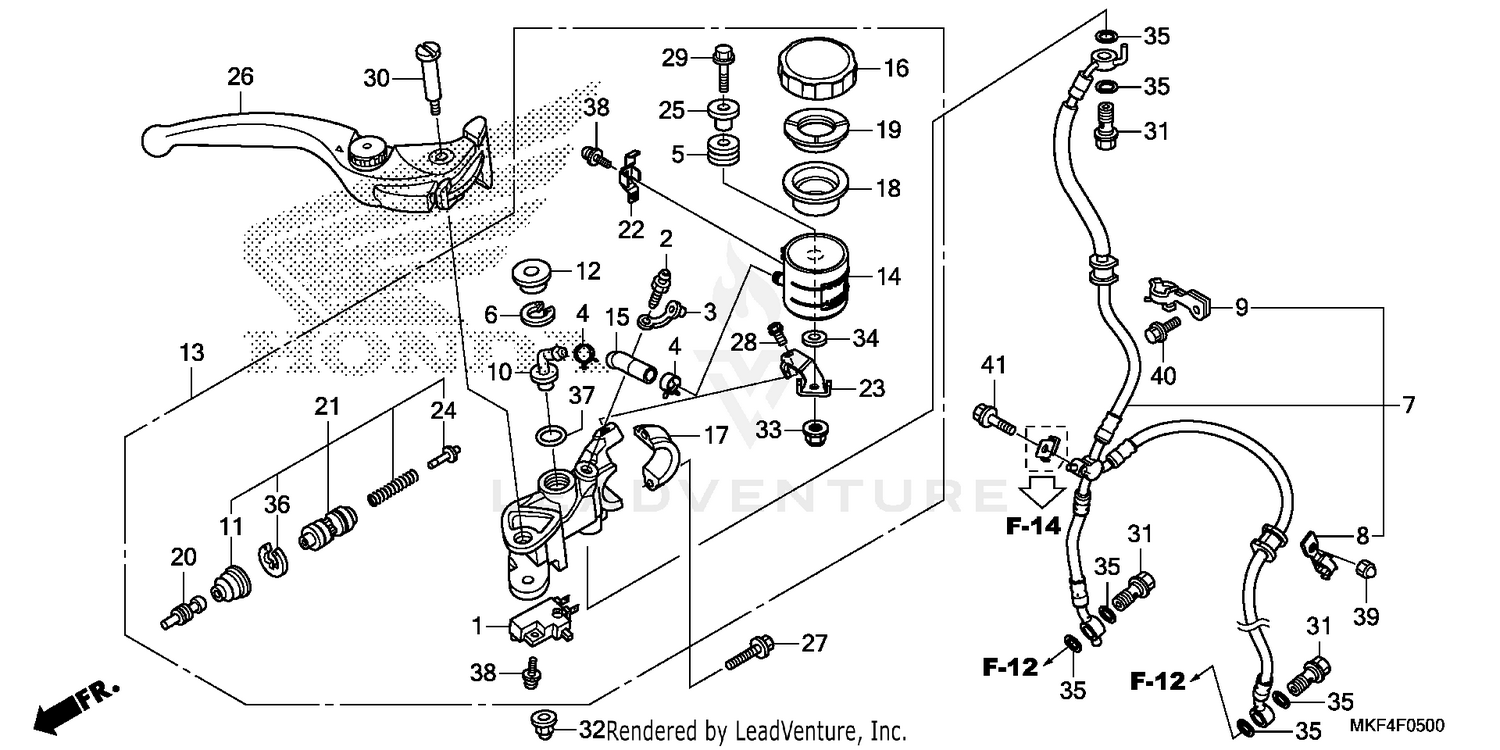 FRONT BRAKE MASTER       CYLINDER (1)