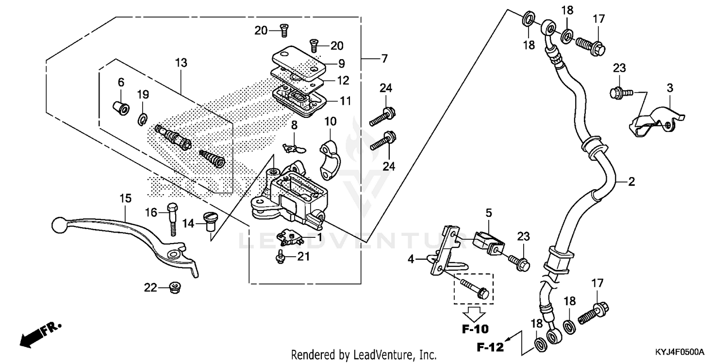 FRONT BRAKE MASTER       CYLINDER (CBR250R)