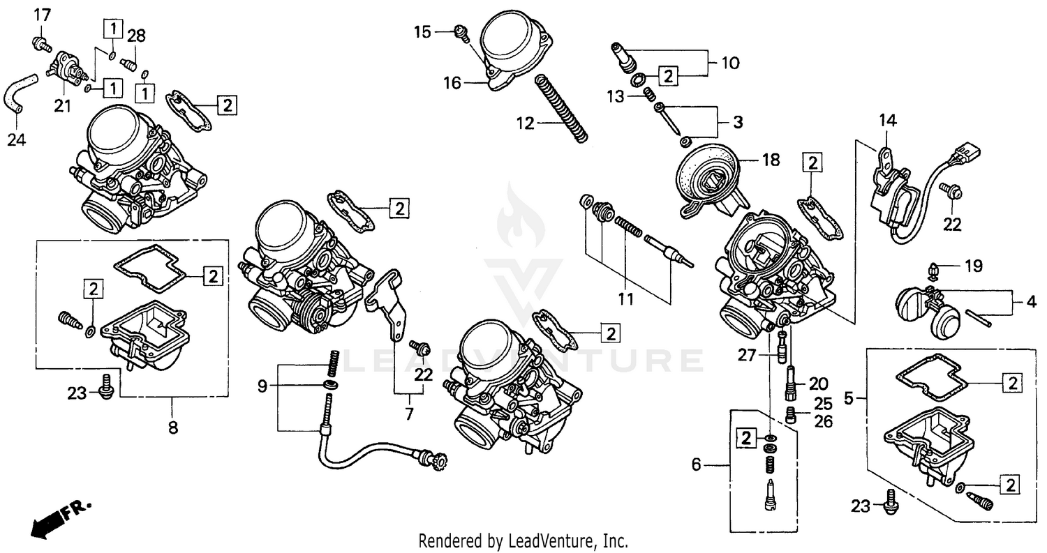F3 CARBURETOR COMPONENTS 95-96