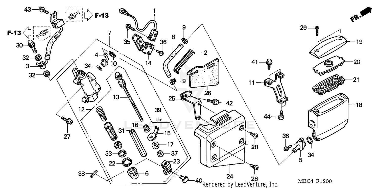 REAR BRAKE MASTER CYLINDER