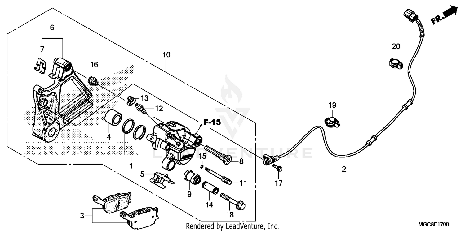 REAR BRAKE CALIPER       (1)