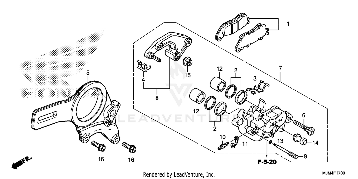 REAR BRAKE CALIPER