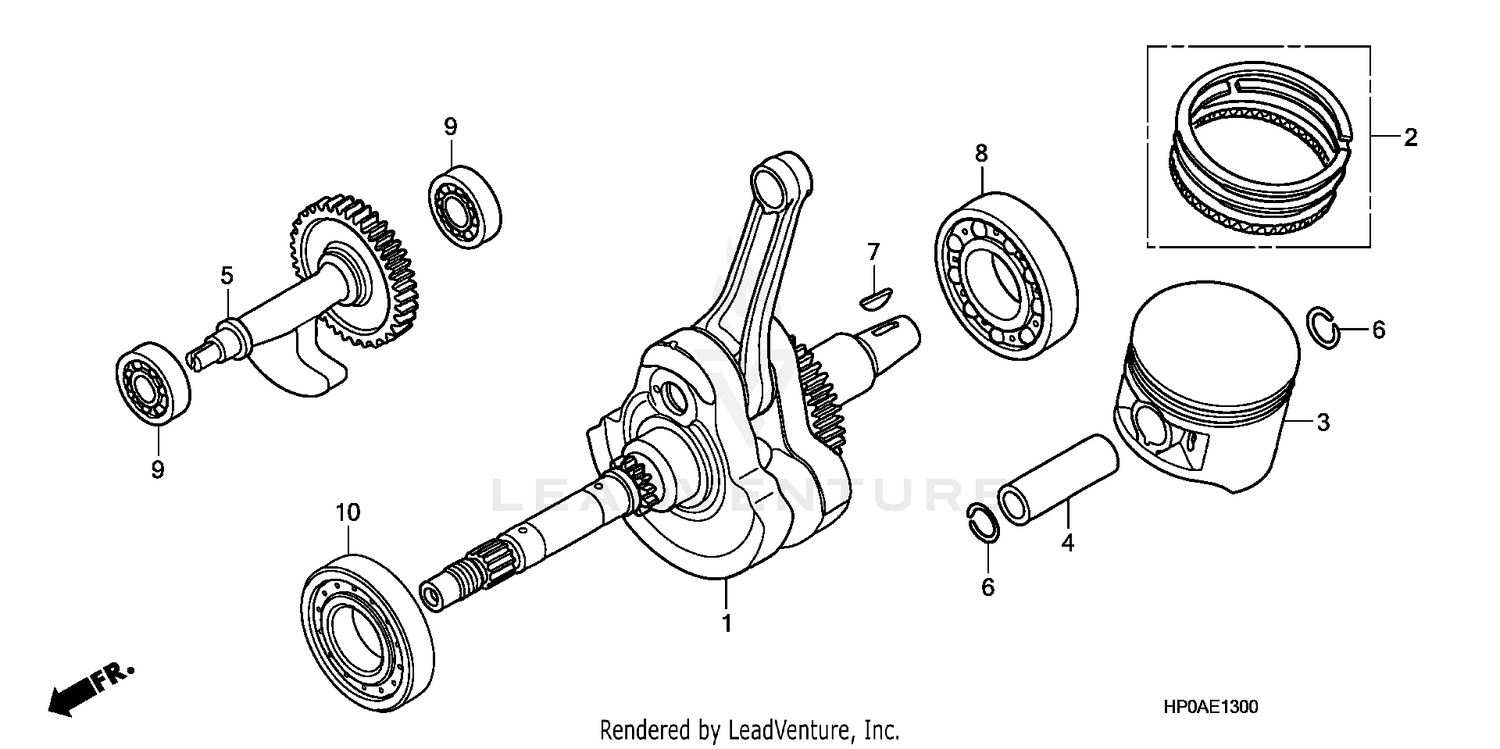 CRANKSHAFT + PISTON