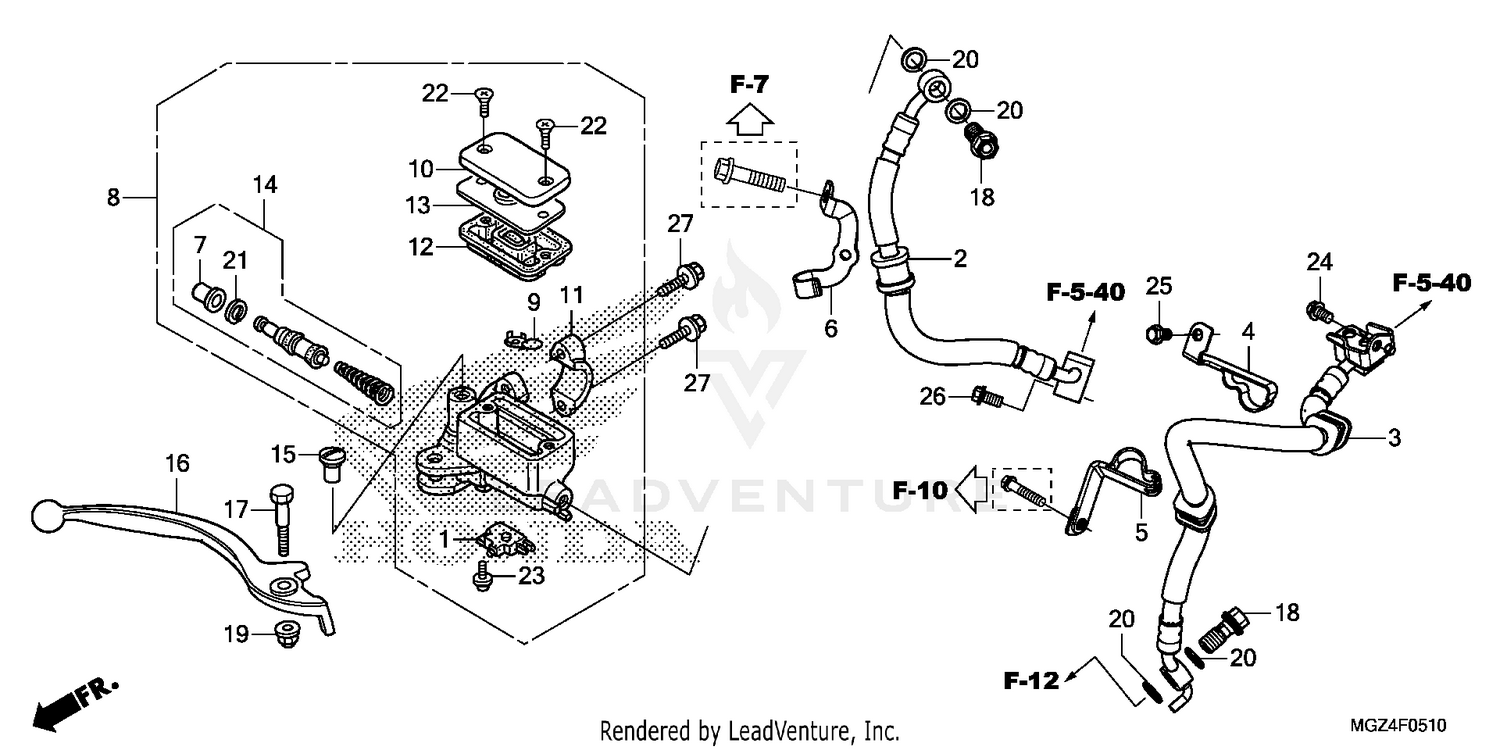 FRONT BRAKE MASTER       CYLINDER (2)