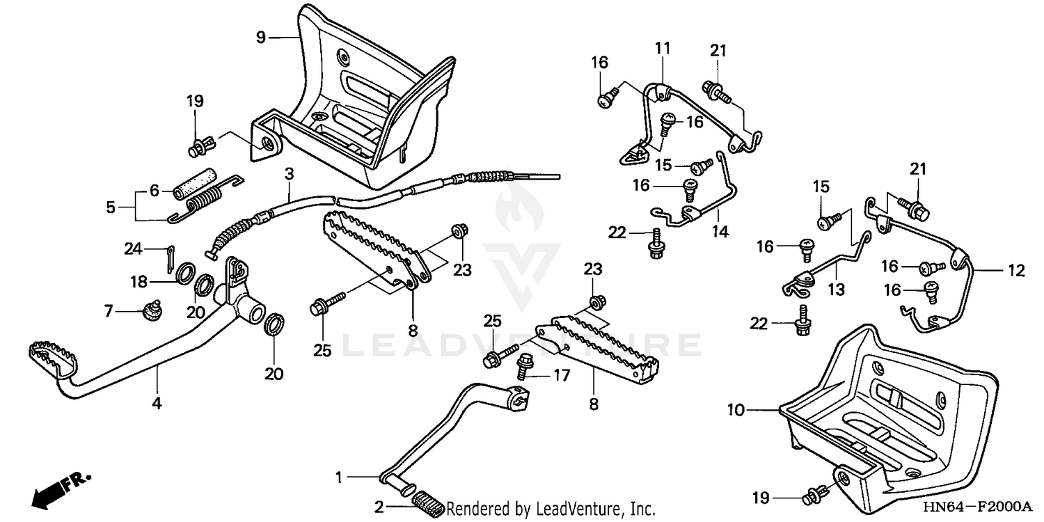 PEDAL + STEP + SPLASH GUARD ('01-'05)