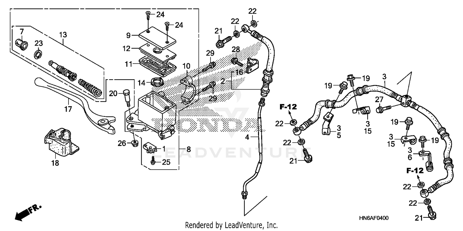 FRONT BRAKE MASTER       CYLINDER