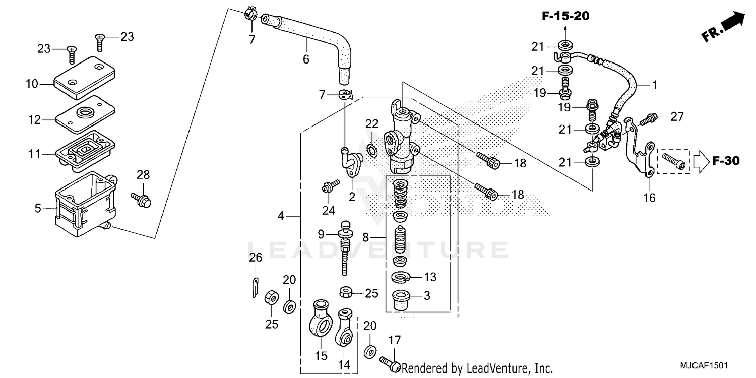 REAR BRAKE MASTER        CYLINDER (2)