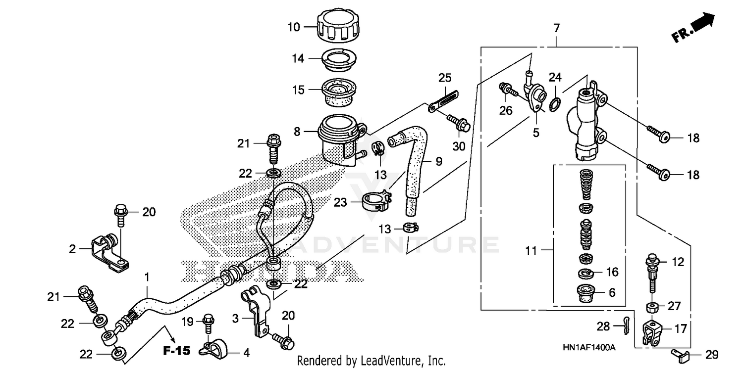 REAR BRAKE MASTER CYLINDER