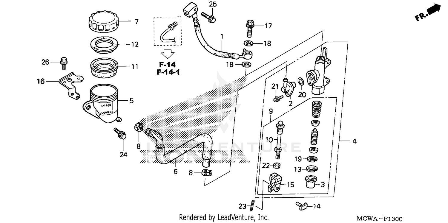 REAR BRAKE MASTER        CYLINDER