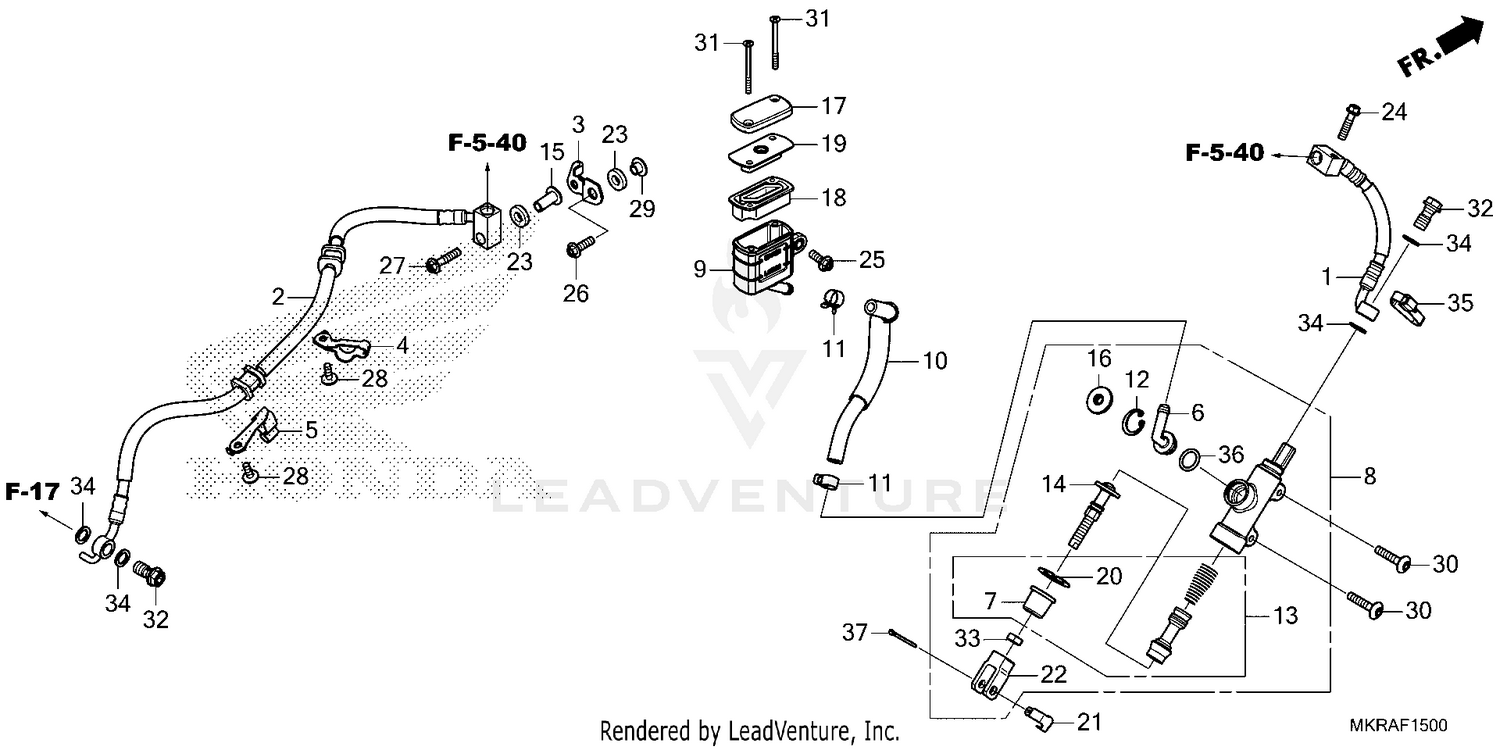 REAR BRAKE MASTER        CYLINDER