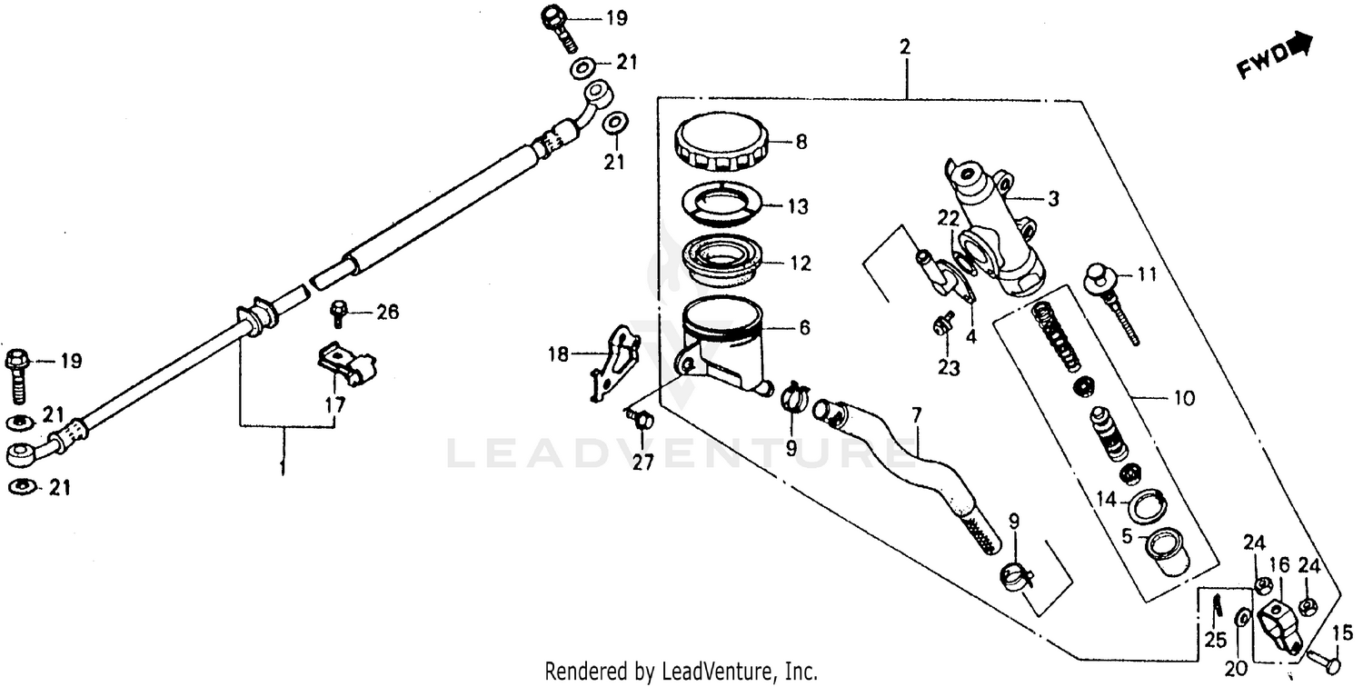 RR. BRAKE MASTER CYL.