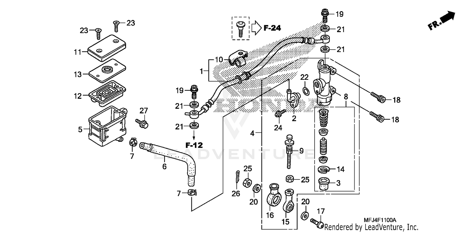 REAR BRAKE MASTER CYLINDER (CBR600RR)