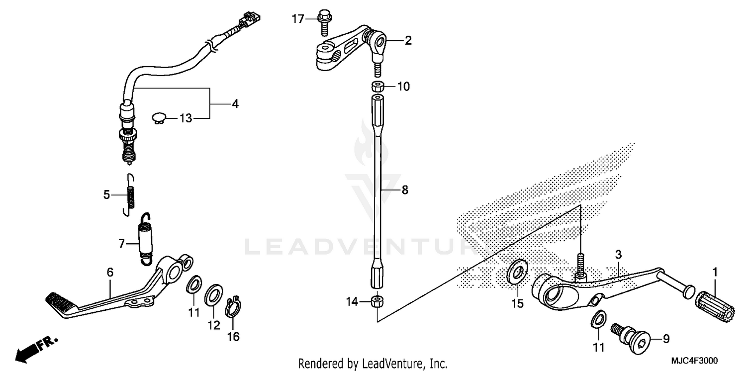 BRAKE PEDAL@CHANGE PEDAL