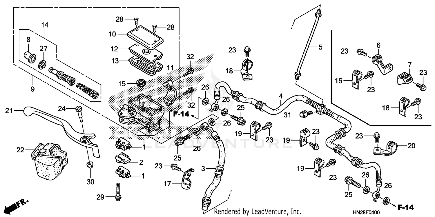 FRONT BRAKE              MASTERCYLINDER