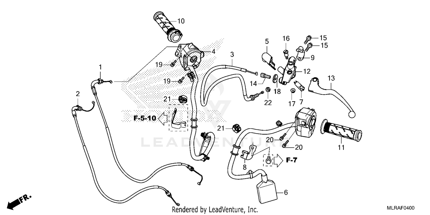 HANDLE LEVER@SWITCH@CABLE